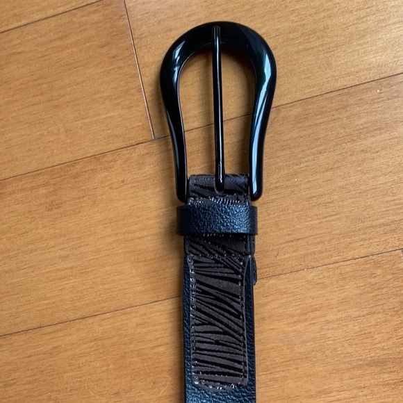 Chico's Grand Rios Leather and Metal Links Belt Women’s Size Small - Picture 6 of 12